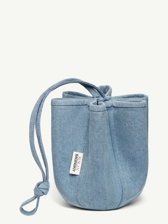 Zdjęcie produktu RUSLAN BAGINSKIY torebka worek damska jeansowa Ruslan Baginskiy Denim HatBag niebieski