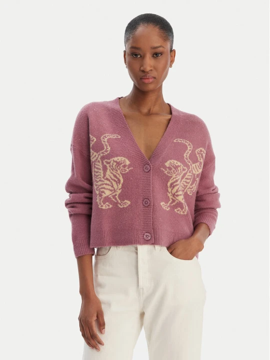 Zdjęcie produktu RVCA Kardigan EVJSW03002 Fioletowy Relaxed Fit