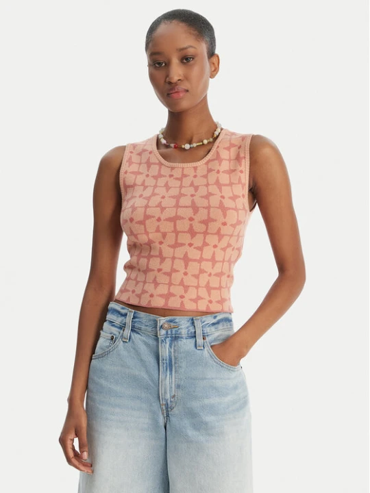Zdjęcie produktu RVCA Top Shiver 23B071504 Różowy Slim Fit