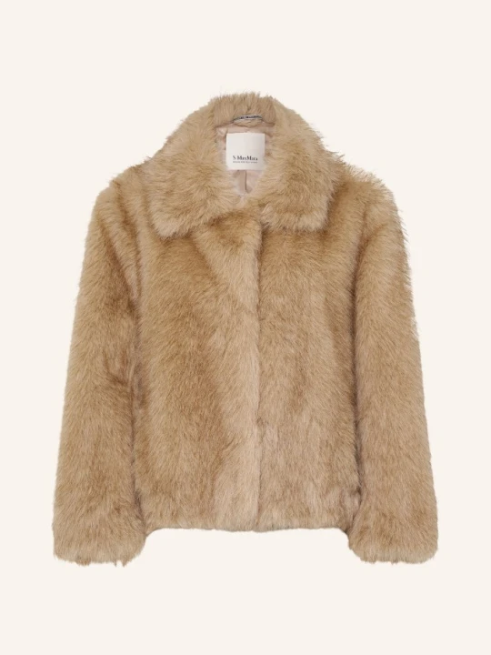 Zdjęcie produktu S Max Mara Kurtka Ze Sztucznego Futra Alce braun BEŻOWY