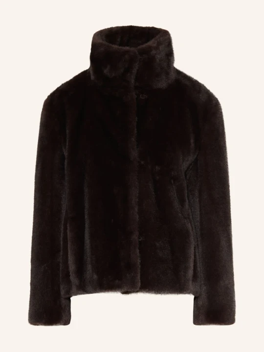 Zdjęcie produktu S Max Mara Kurtka Ze Sztucznego Futra Crea braun CIEMNOBRĄZOWY