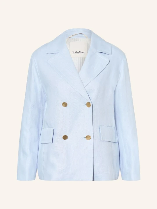 Zdjęcie produktu S Max Mara Lniana Marynarka Avenue blau JASNONIEBIESKI