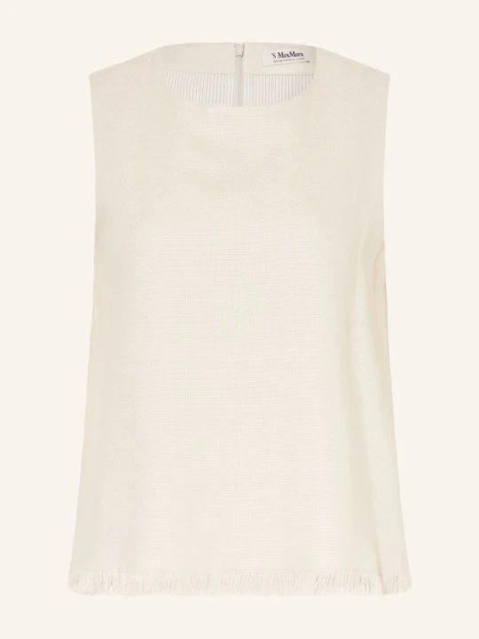 Zdjęcie produktu S Max Mara Lniany Top Anika beige ECRU