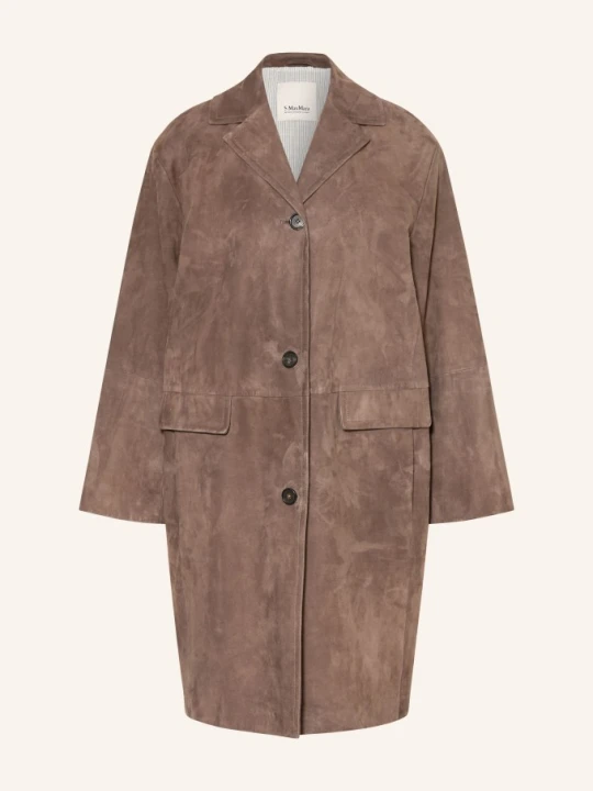 Zdjęcie produktu S Max Mara Płaszcz Skórzany Ortensia braun BRĄZOWY