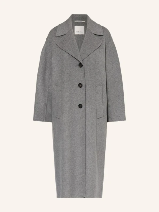 Zdjęcie produktu S Max Mara Wełniany Płaszcz Zoe grau SZARY