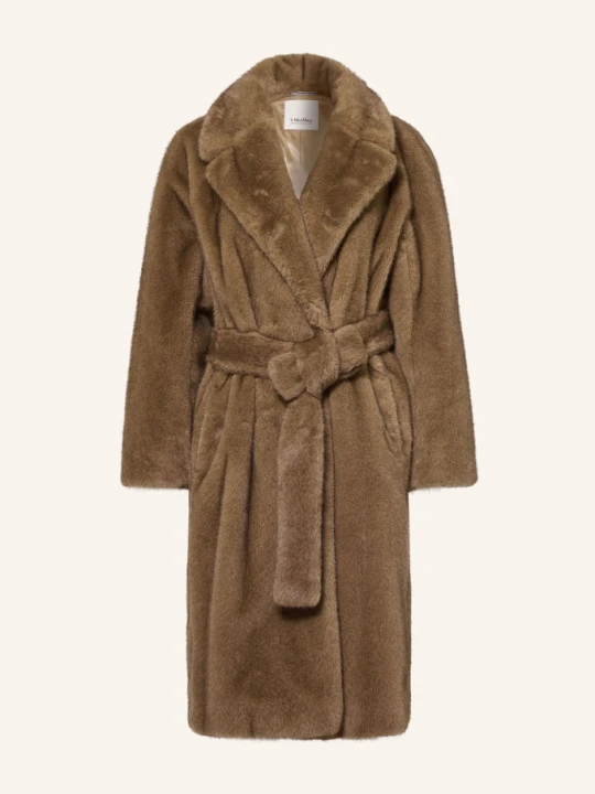 Zdjęcie produktu S Max Mara Płaszcz Ze Sztucznego Futra Miss beige
