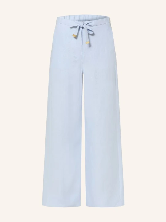 Zdjęcie produktu S Max Mara Spodnie Z Lnu Amedea blau JASNONIEBIESKI