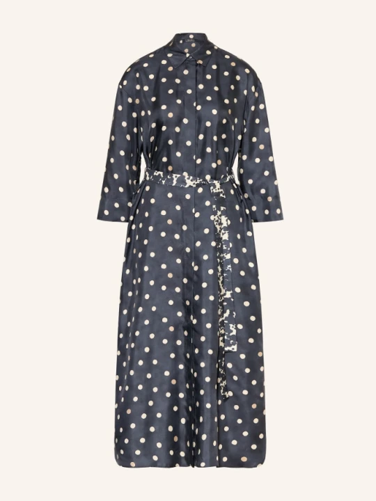 Zdjęcie produktu S Max Mara Sukienka Koszulowa Leva Z Jedwabiu Z Rękawami 3/4 blau