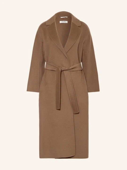 Zdjęcie produktu S Max Mara Wełniany Płaszcz Esturia gruen KHAKI
