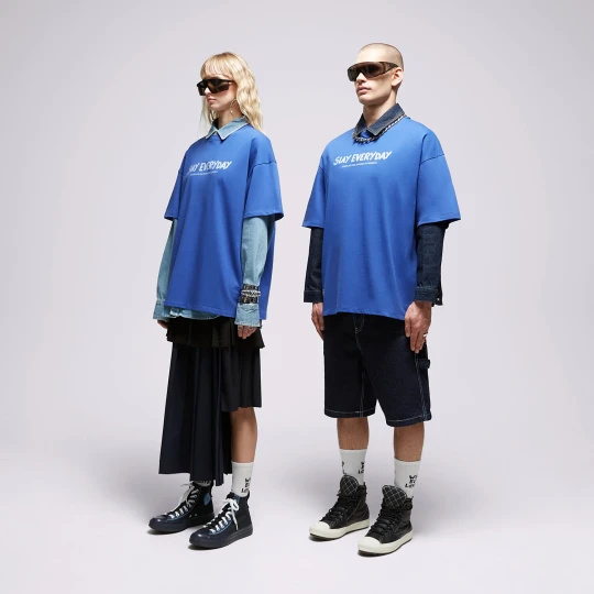 Zdjęcie produktu S.now Job Sizeer T Shirt "slay"-Blue
