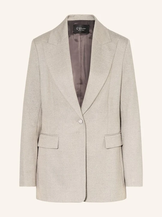 Zdjęcie produktu S.Oliver Black Label Blezer Z Błyszczącą Przędzą grau BEŻOWY
