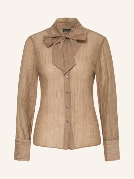 Zdjęcie produktu S.Oliver Black Label Bluzka Z Kokardą braun BRĄZOWY