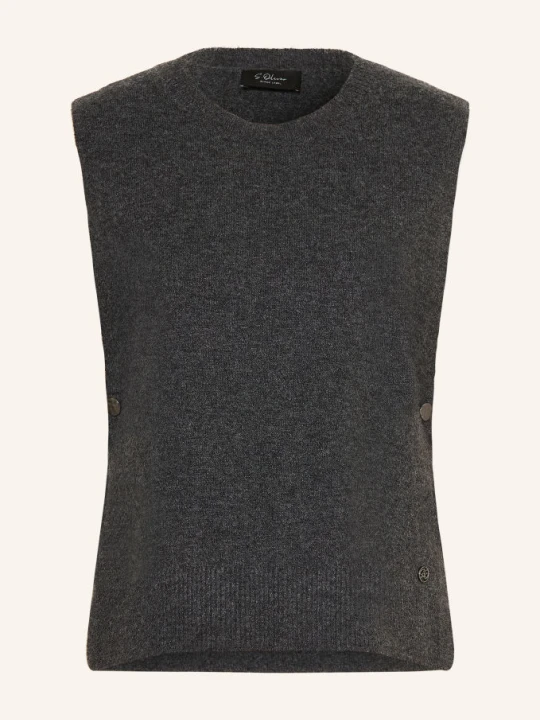 Zdjęcie produktu S.Oliver Black Label Kamizelka Swetrowa grau CZIEMNOSZARY