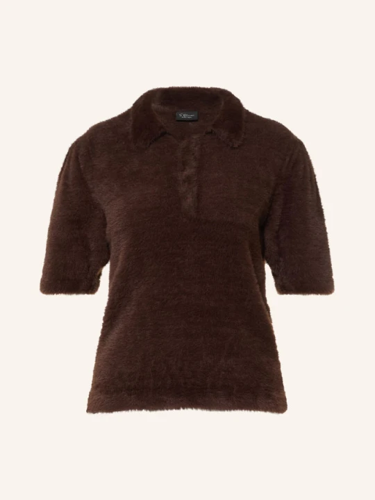 Zdjęcie produktu S.Oliver Black Label Koszulka Polo Z Dzianiny braun CIEMNOBRĄZOWY