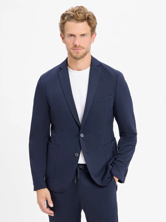 Zdjęcie produktu s.Oliver BLACK LABEL marynarka Mężczyźni Slim Fit Sztuczne włókno niebieski