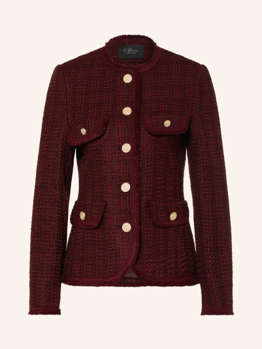 Zdjęcie produktu S.Oliver Black Label Marynarka Z Tkaniny Bouclé rot CIEMNOCZERWONY