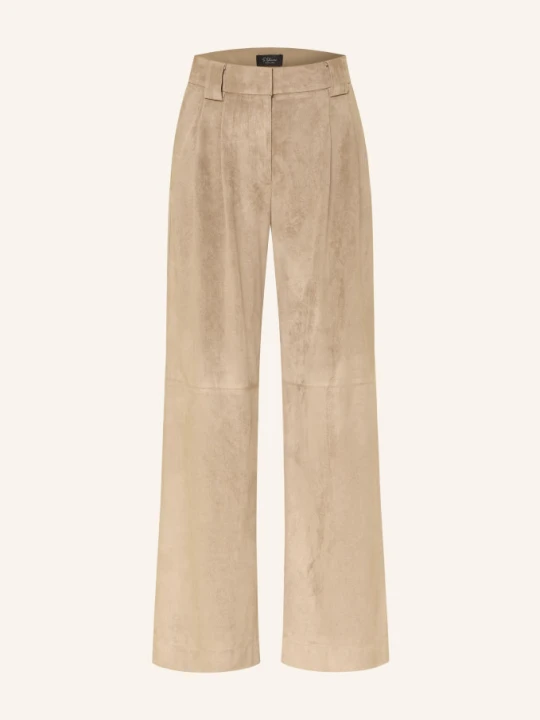 Zdjęcie produktu S.Oliver Black Label Spodnie O Wyglądzie Skóry beige JASNOBRĄZOWY