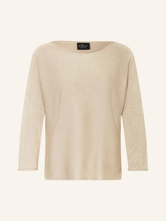 Zdjęcie produktu S.Oliver Black Label Sweter Z Błyszczącą Przędzą gold