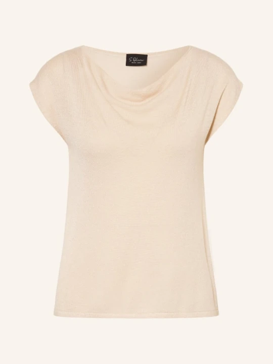 Zdjęcie produktu S.Oliver Black Label Sweter Z Dzianiny Z Brokatową Przędzą beige ECRU