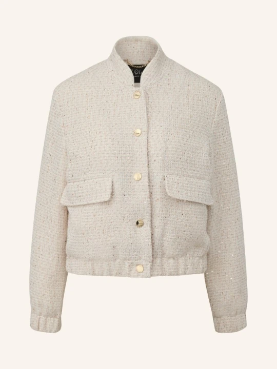 Zdjęcie produktu S.Oliver Black Label Tweedowa Kurtka Z Cekinami beige JASNOBRĄZOWY