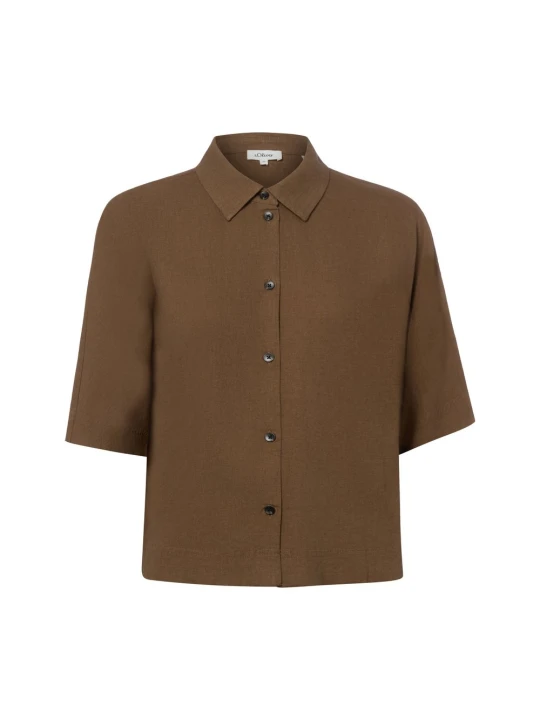 Zdjęcie produktu s.Oliver bluzka z lnu Kobiety len brązowy
