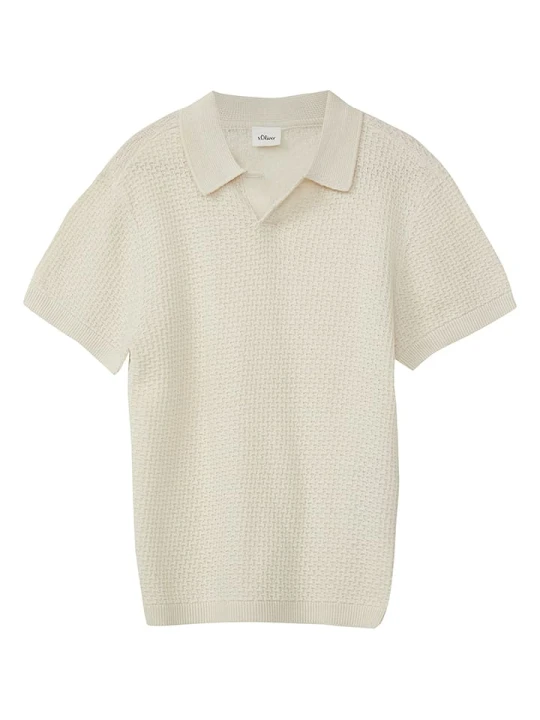 Zdjęcie produktu s.Oliver Koszulka polo w kolorze kremowym rozmiar: 116 / 122
