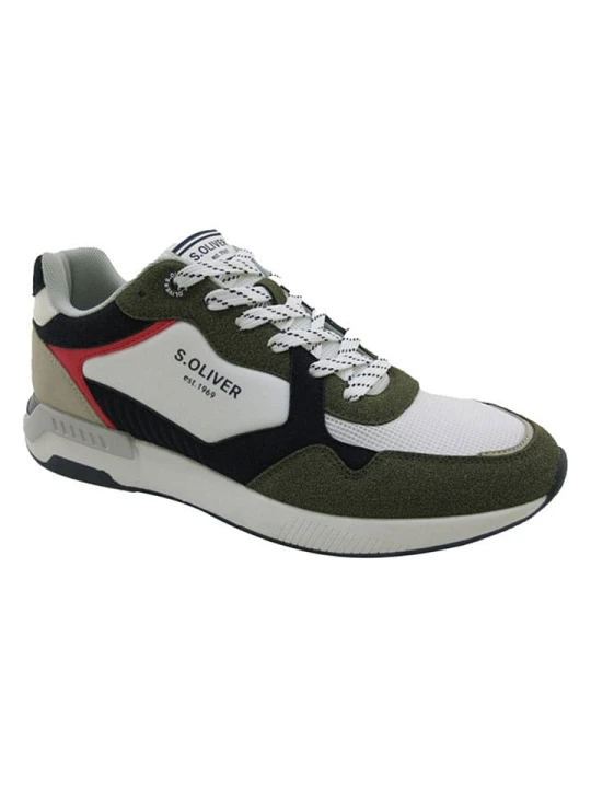 Zdjęcie produktu s.Oliver Sneakersy w kolorze oliwkowo-kremowym rozmiar: 46