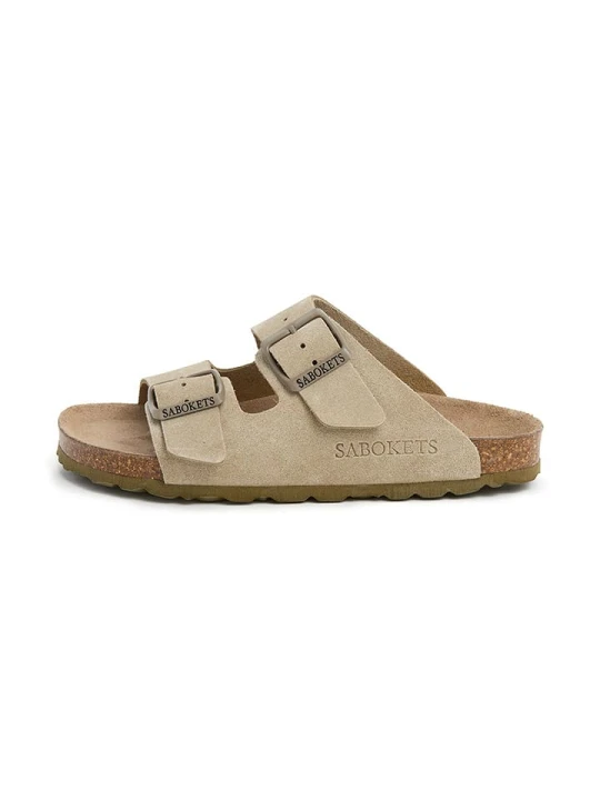 Zdjęcie produktu SABOKETS Skórzane klapki w kolorze khaki rozmiar: 30