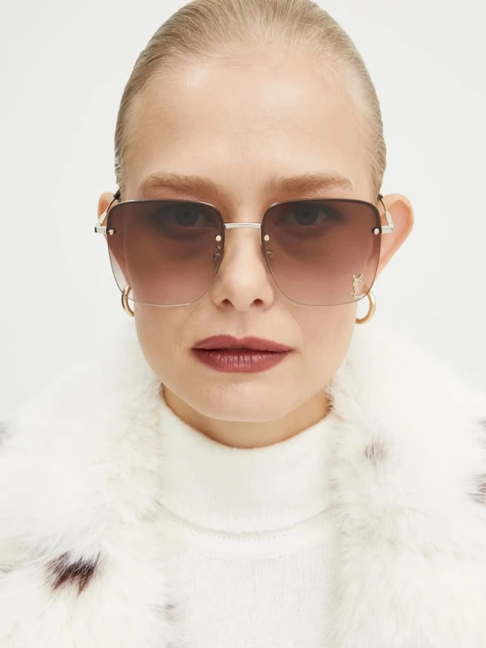 Zdjęcie produktu Saint Laurent okulary przeciwsłoneczne złoty