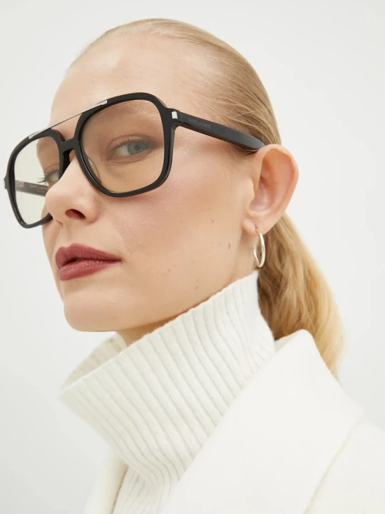 Zdjęcie produktu Saint Laurent okulary przeciwsłoneczne pilotki damskie czarny