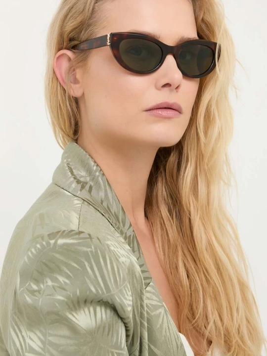 Zdjęcie produktu Saint Laurent okulary przeciwsłoneczne brązowy