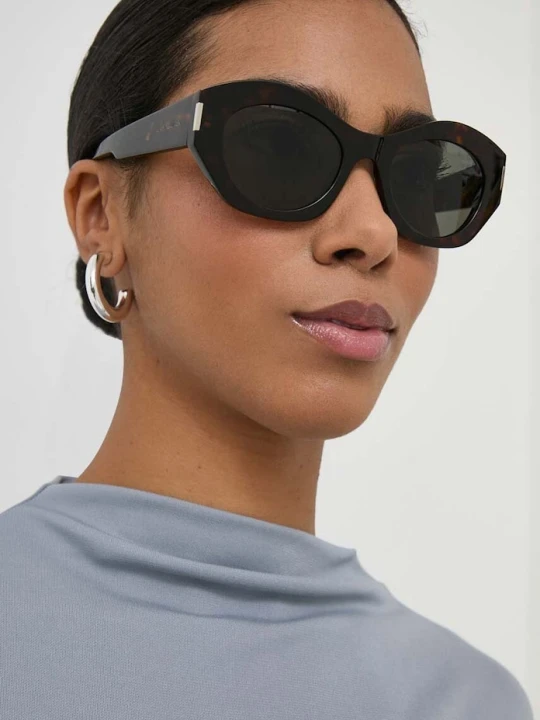 Zdjęcie produktu Saint Laurent okulary przeciwsłoneczne brązowy