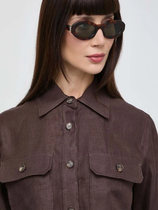 Zdjęcie produktu Saint Laurent okulary przeciwsłoneczne brązowy
