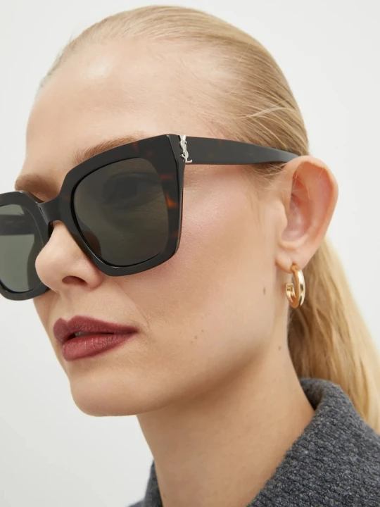 Zdjęcie produktu Saint Laurent okulary przeciwsłoneczne brązowy
