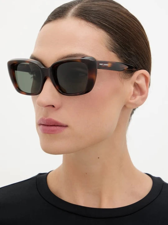 Zdjęcie produktu Saint Laurent okulary przeciwsłoneczne damskie brązowy