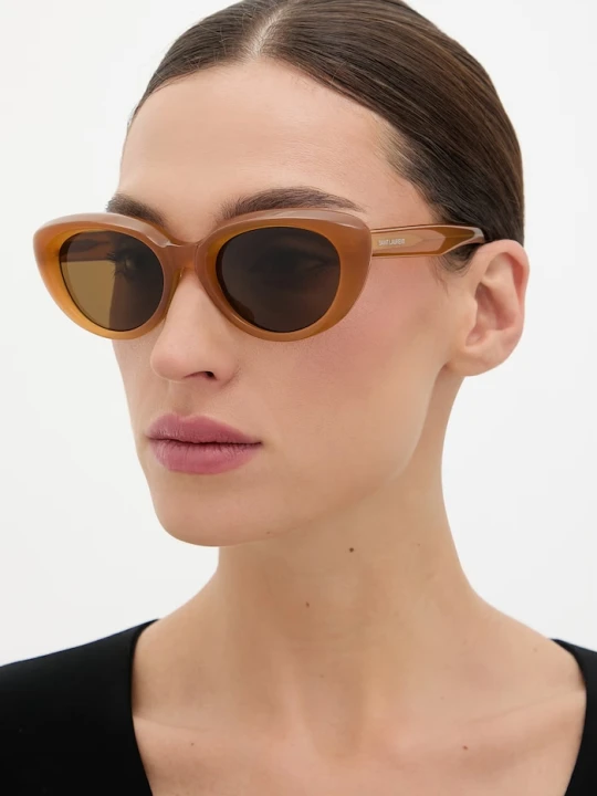 Zdjęcie produktu Saint Laurent okulary przeciwsłoneczne damskie brązowy