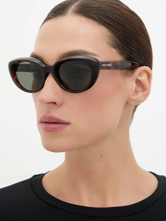 Zdjęcie produktu Saint Laurent okulary przeciwsłoneczne damskie brązowy