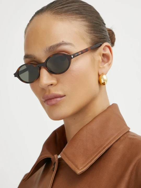 Zdjęcie produktu Saint Laurent okulary przeciwsłoneczne JEANNE brązowy