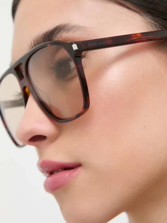 Zdjęcie produktu Saint Laurent okulary przeciwsłoneczne DUNE brązowy