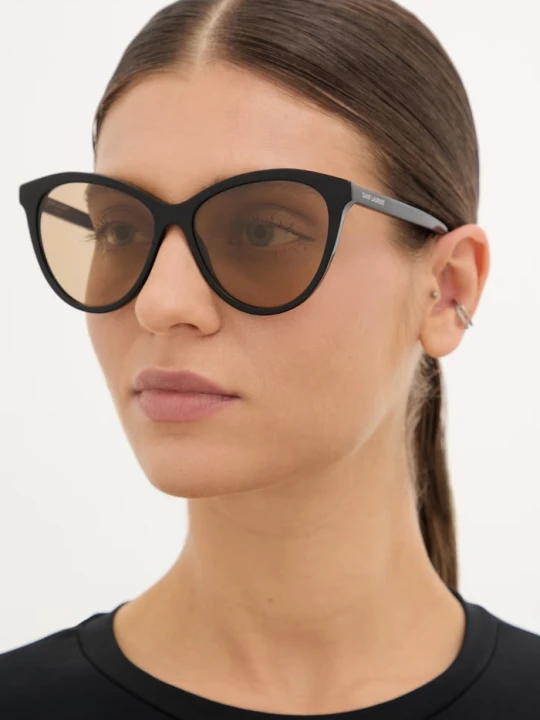 Zdjęcie produktu Saint Laurent okulary przeciwsłoneczne kocie oczy damskie czarny