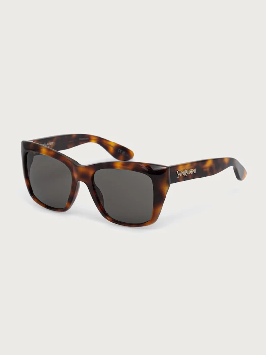 Zdjęcie produktu Saint Laurent okulary przeciwsłoneczne kocie oczy damskie brązowy