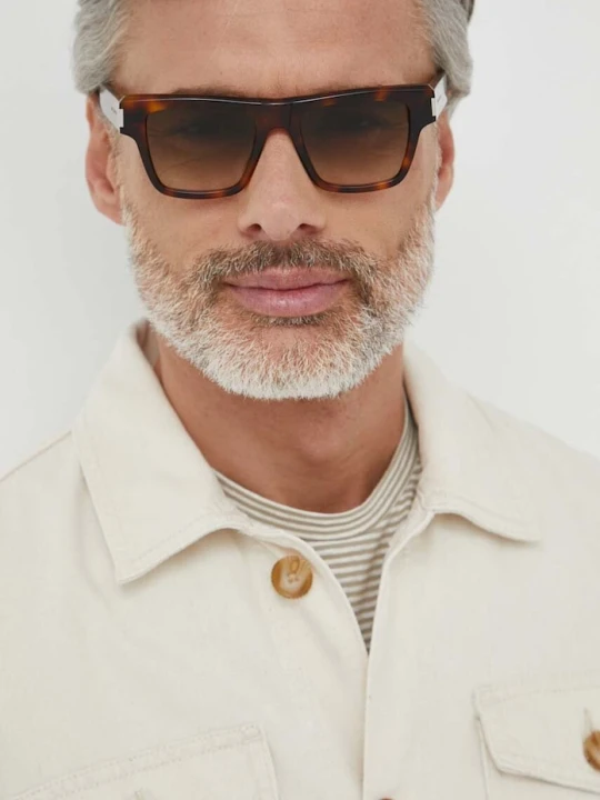 Zdjęcie produktu Saint Laurent okulary przeciwsłoneczne brązowy