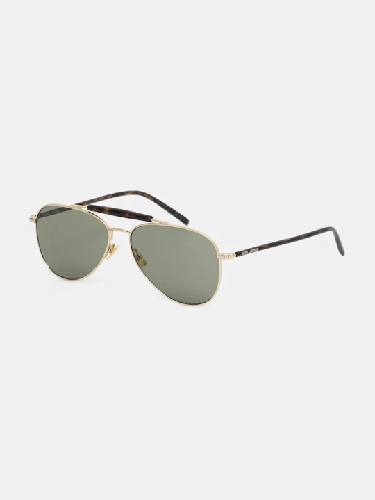 Zdjęcie produktu Saint Laurent okulary przeciwsłoneczne pilotki męskie złoty