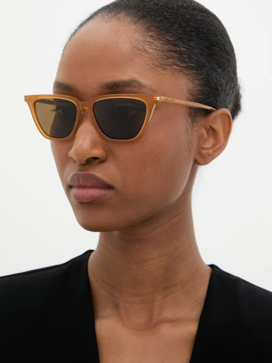 Zdjęcie produktu Saint Laurent okulary przeciwsłoneczne wayfarer damskie brązowy