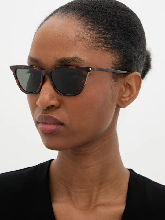 Zdjęcie produktu Saint Laurent okulary przeciwsłoneczne wayfarer damskie brązowy