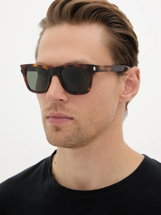 Zdjęcie produktu Saint Laurent okulary przeciwsłoneczne wayfarer męskie brązowy