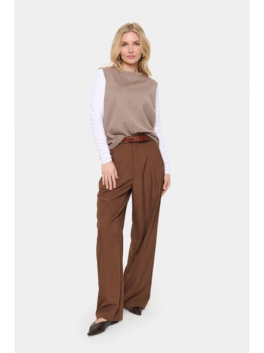 Zdjęcie produktu SAINT TROPEZ Bezrękawnik "Mila" w kolorze beżowym rozmiar: XL