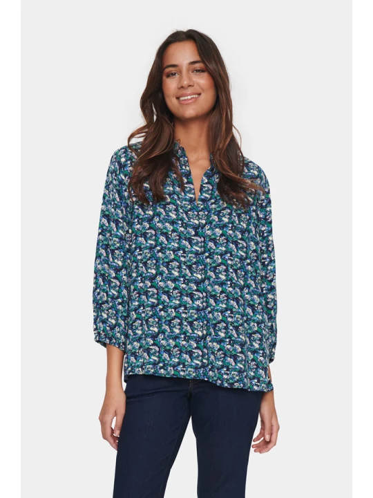 Zdjęcie produktu SAINT TROPEZ Bluzka "Saint Tropez" w kolorze niebieskim rozmiar: XL