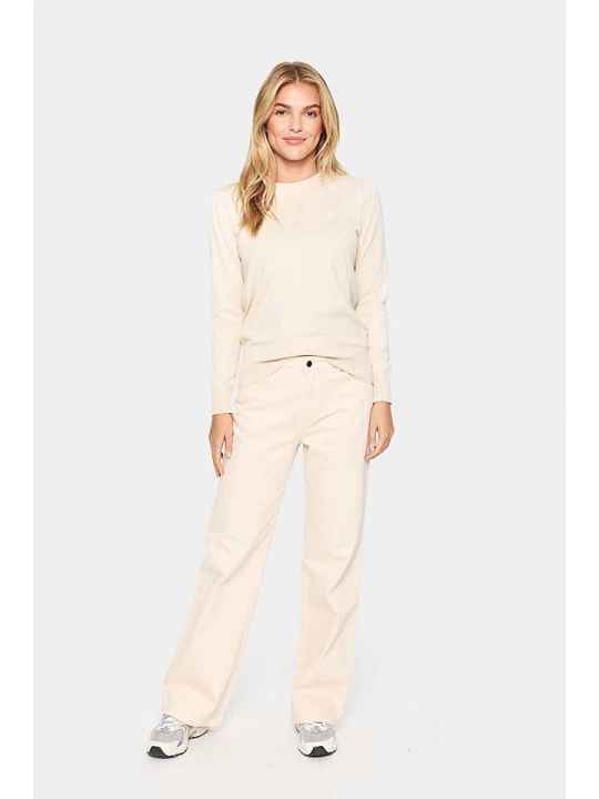 Zdjęcie produktu SAINT TROPEZ Sweter "Mila" w kolorze beżowym rozmiar: M