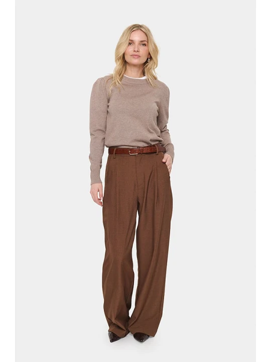 Zdjęcie produktu SAINT TROPEZ Sweter "Mila" w kolorze beżowym rozmiar: S